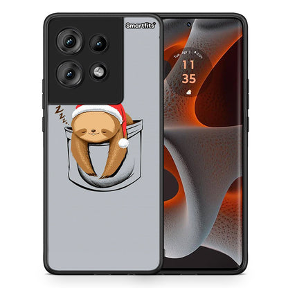 Θήκη Motorola Edge 50 Xmas Zzzz από τη Smartfits με σχέδιο στο πίσω μέρος και μαύρο περίβλημα | Motorola Edge 50 Xmas Zzzz case with colorful back and black bezels