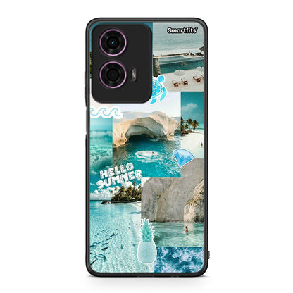 Motorola G24 Aesthetic Summer Θήκη από τη Smartfits με σχέδιο στο πίσω μέρος και μαύρο περίβλημα | Smartphone case with colorful back and black bezels by Smartfits