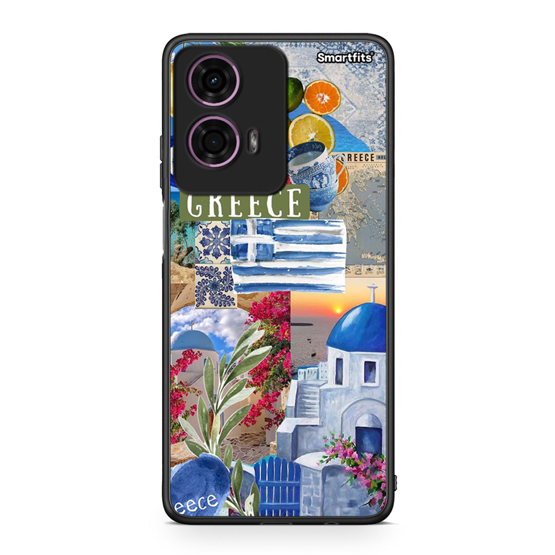 Motorola G24 All Greek Θήκη από τη Smartfits με σχέδιο στο πίσω μέρος και μαύρο περίβλημα | Smartphone case with colorful back and black bezels by Smartfits