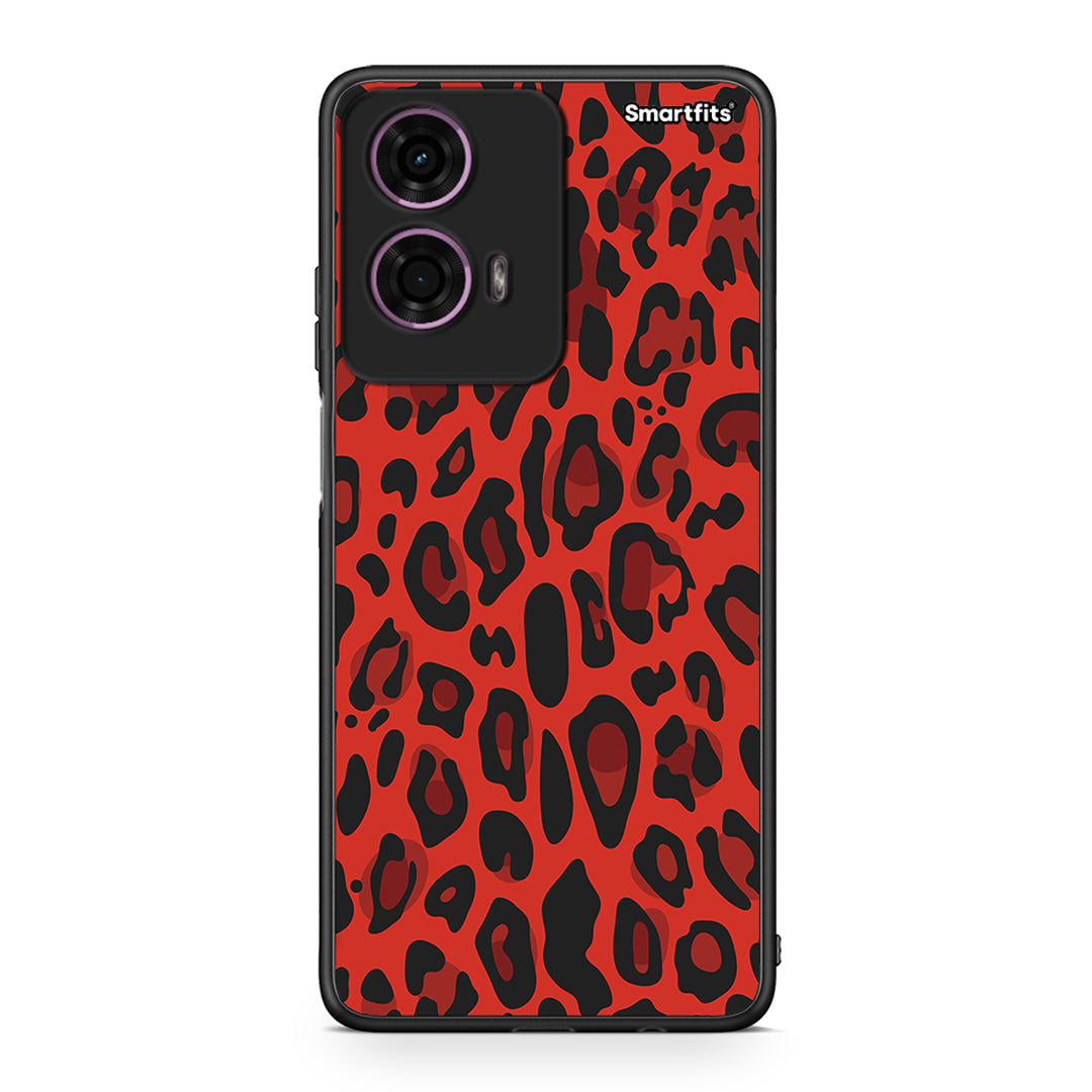 4 - Motorola G24 Red Leopard Animal case, cover, bumper