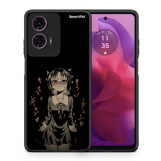Θήκη Motorola G24 Anime Girl από τη Smartfits με σχέδιο στο πίσω μέρος και μαύρο περίβλημα | Motorola G24 Anime Girl case with colorful back and black bezels