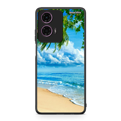 Motorola G24 Beautiful Beach θήκη από τη Smartfits με σχέδιο στο πίσω μέρος και μαύρο περίβλημα | Smartphone case with colorful back and black bezels by Smartfits