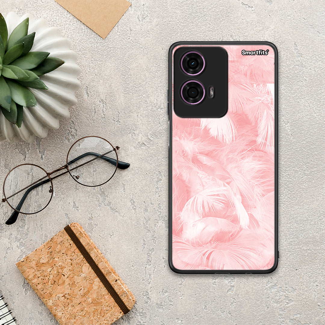 Boho Pink Feather - Motorola G24 θήκη