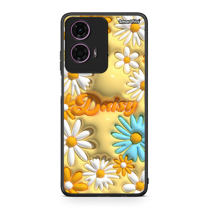 Motorola G24 Bubble Daisies θήκη από τη Smartfits με σχέδιο στο πίσω μέρος και μαύρο περίβλημα | Smartphone case with colorful back and black bezels by Smartfits