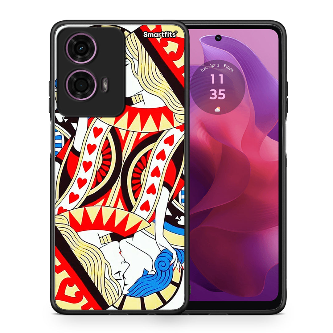 Θήκη Motorola G24 Card Love από τη Smartfits με σχέδιο στο πίσω μέρος και μαύρο περίβλημα | Motorola G24 Card Love case with colorful back and black bezels