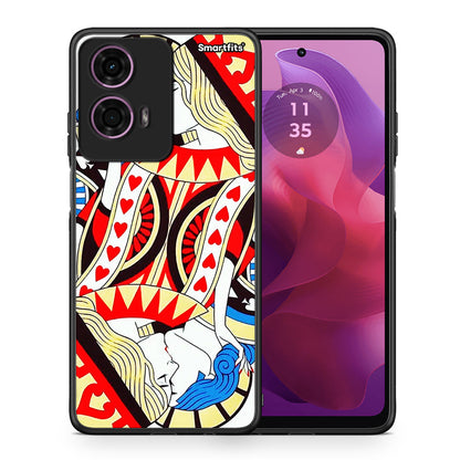 Θήκη Motorola G24 Card Love από τη Smartfits με σχέδιο στο πίσω μέρος και μαύρο περίβλημα | Motorola G24 Card Love case with colorful back and black bezels