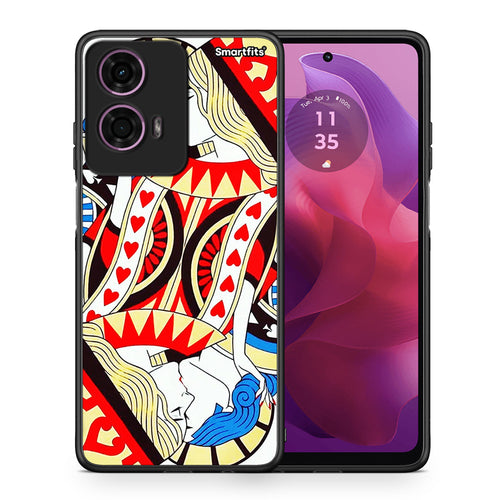 Θήκη Motorola G24 Card Love από τη Smartfits με σχέδιο στο πίσω μέρος και μαύρο περίβλημα | Motorola G24 Card Love case with colorful back and black bezels
