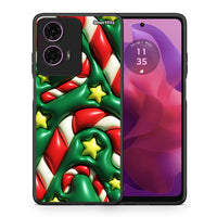 Thumbnail for Θήκη Motorola G24 Christmas Bubbles από τη Smartfits με σχέδιο στο πίσω μέρος και μαύρο περίβλημα | Motorola G24 Christmas Bubbles case with colorful back and black bezels