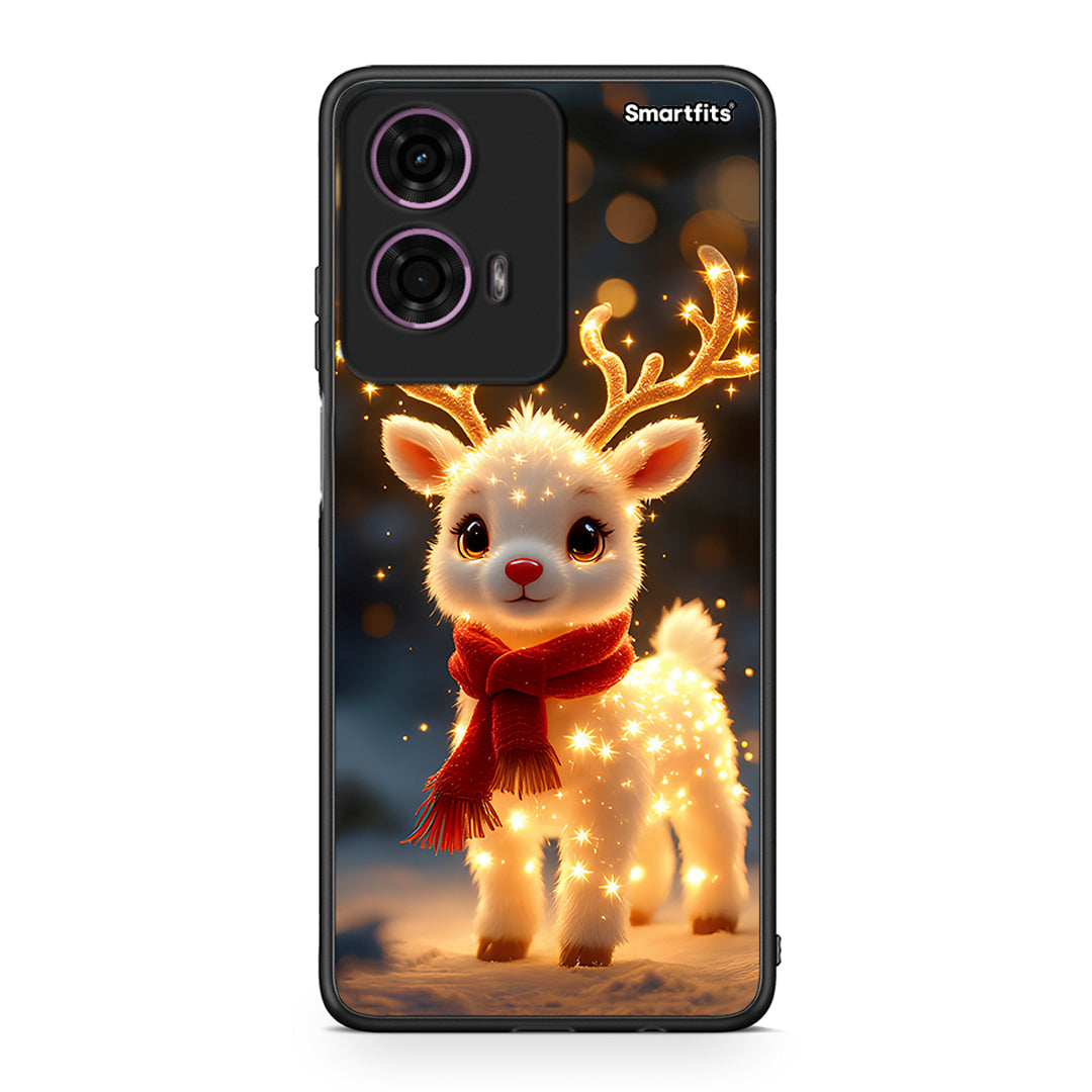 Motorola G24 Christmas Cutie θήκη από τη Smartfits με σχέδιο στο πίσω μέρος και μαύρο περίβλημα | Smartphone case with colorful back and black bezels by Smartfits