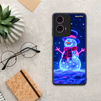 Thumbnail for Christmas Neon Snowman - Motorola G24 θήκη