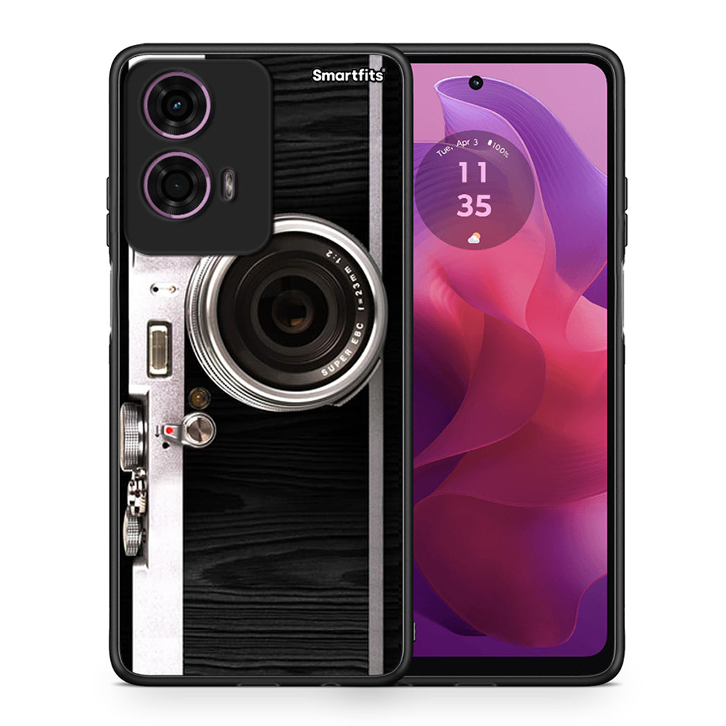Θήκη Motorola G24 Emily In Paris από τη Smartfits με σχέδιο στο πίσω μέρος και μαύρο περίβλημα | Motorola G24 Emily In Paris case with colorful back and black bezels