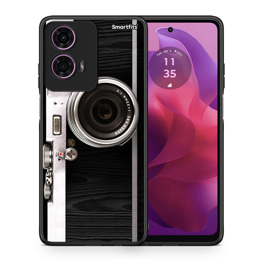 Θήκη Motorola G24 Emily In Paris από τη Smartfits με σχέδιο στο πίσω μέρος και μαύρο περίβλημα | Motorola G24 Emily In Paris case with colorful back and black bezels