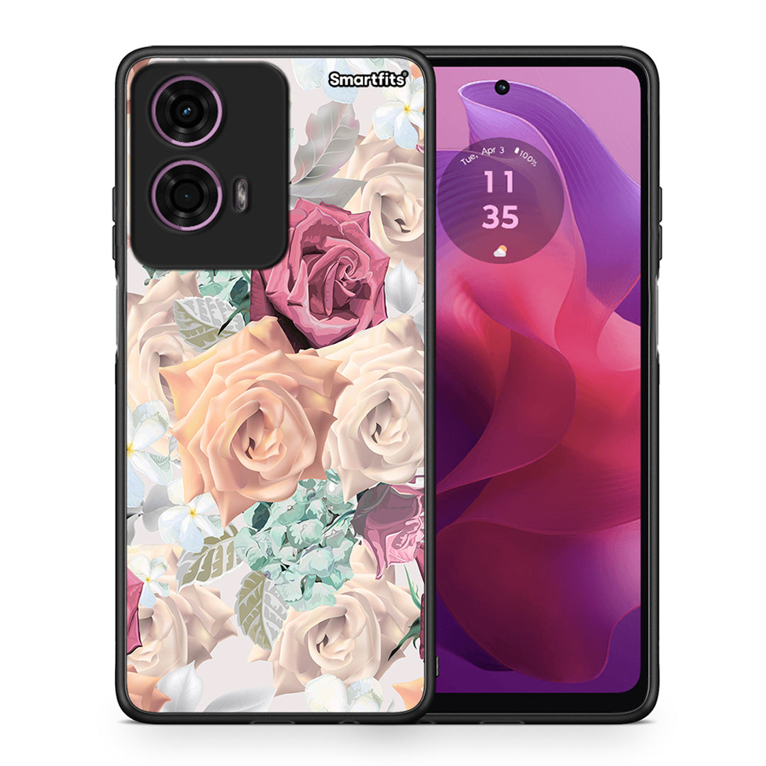 Θήκη Motorola G24 Bouquet Floral από τη Smartfits με σχέδιο στο πίσω μέρος και μαύρο περίβλημα | Motorola G24 Bouquet Floral case with colorful back and black bezels