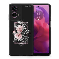 Thumbnail for Θήκη Motorola G24 Frame Flower από τη Smartfits με σχέδιο στο πίσω μέρος και μαύρο περίβλημα | Motorola G24 Frame Flower case with colorful back and black bezels