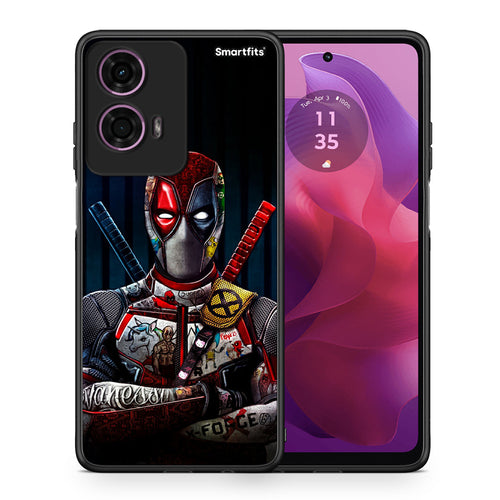 Θήκη Motorola G24 Funny Guy από τη Smartfits με σχέδιο στο πίσω μέρος και μαύρο περίβλημα | Motorola G24 Funny Guy case with colorful back and black bezels