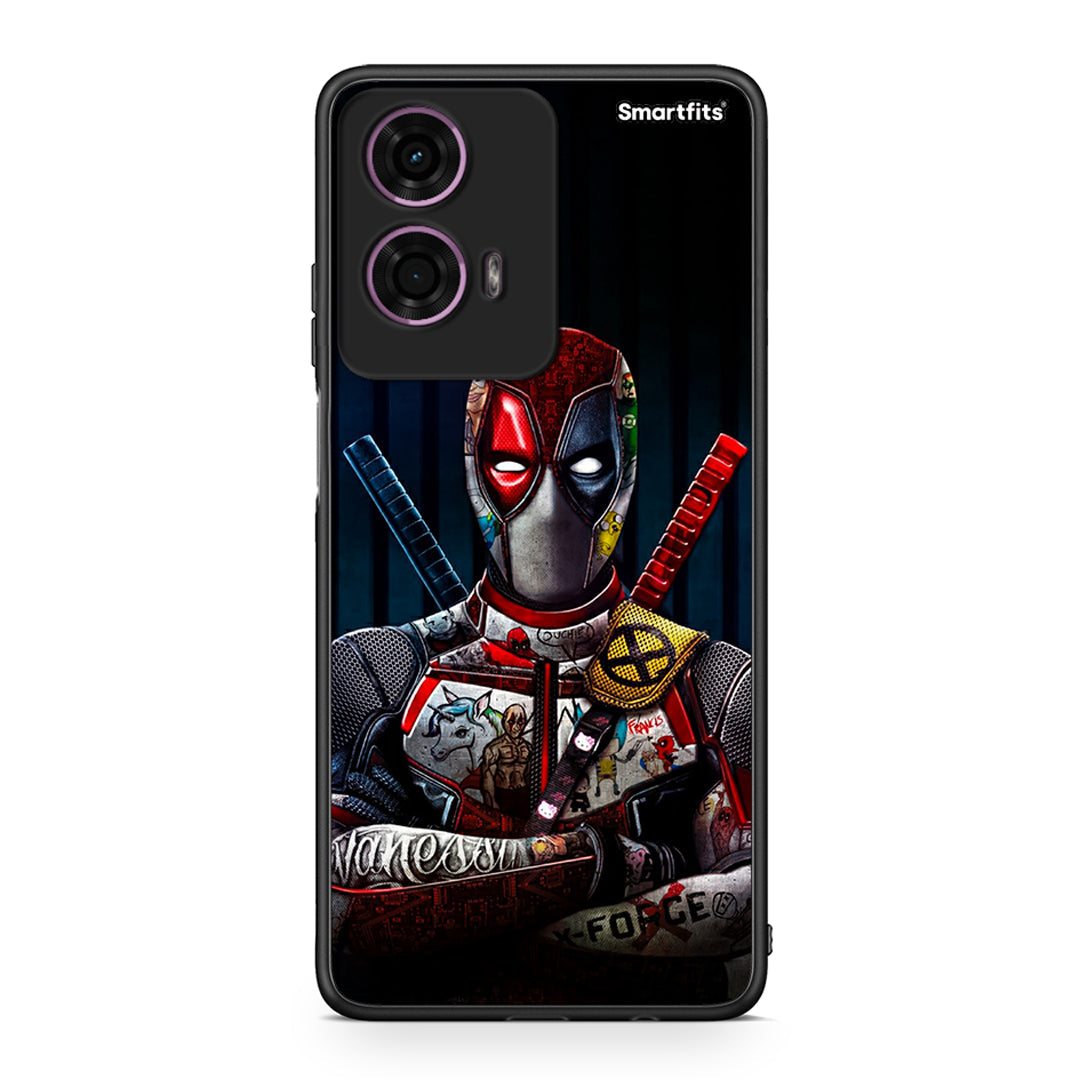 Motorola G24 Funny Guy θήκη από τη Smartfits με σχέδιο στο πίσω μέρος και μαύρο περίβλημα | Smartphone case with colorful back and black bezels by Smartfits