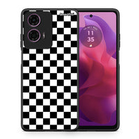 Thumbnail for Θήκη Motorola G24 Squares Geometric από τη Smartfits με σχέδιο στο πίσω μέρος και μαύρο περίβλημα | Motorola G24 Squares Geometric case with colorful back and black bezels