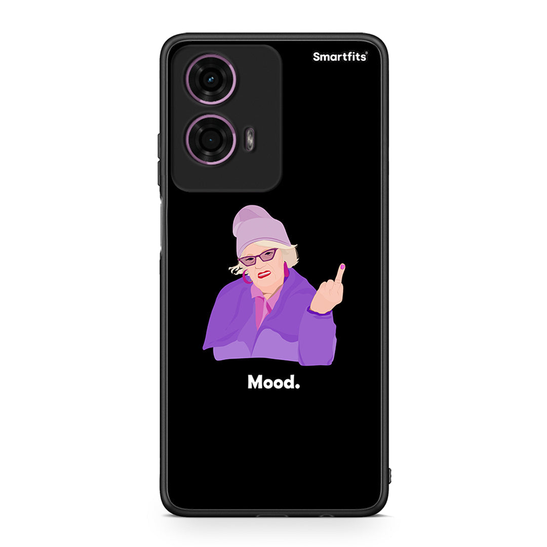 Motorola G24 Grandma Mood Black θήκη από τη Smartfits με σχέδιο στο πίσω μέρος και μαύρο περίβλημα | Smartphone case with colorful back and black bezels by Smartfits