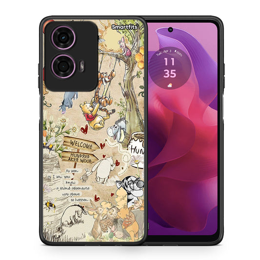 Θήκη Motorola G24 Happy Friends από τη Smartfits με σχέδιο στο πίσω μέρος και μαύρο περίβλημα | Motorola G24 Happy Friends case with colorful back and black bezels