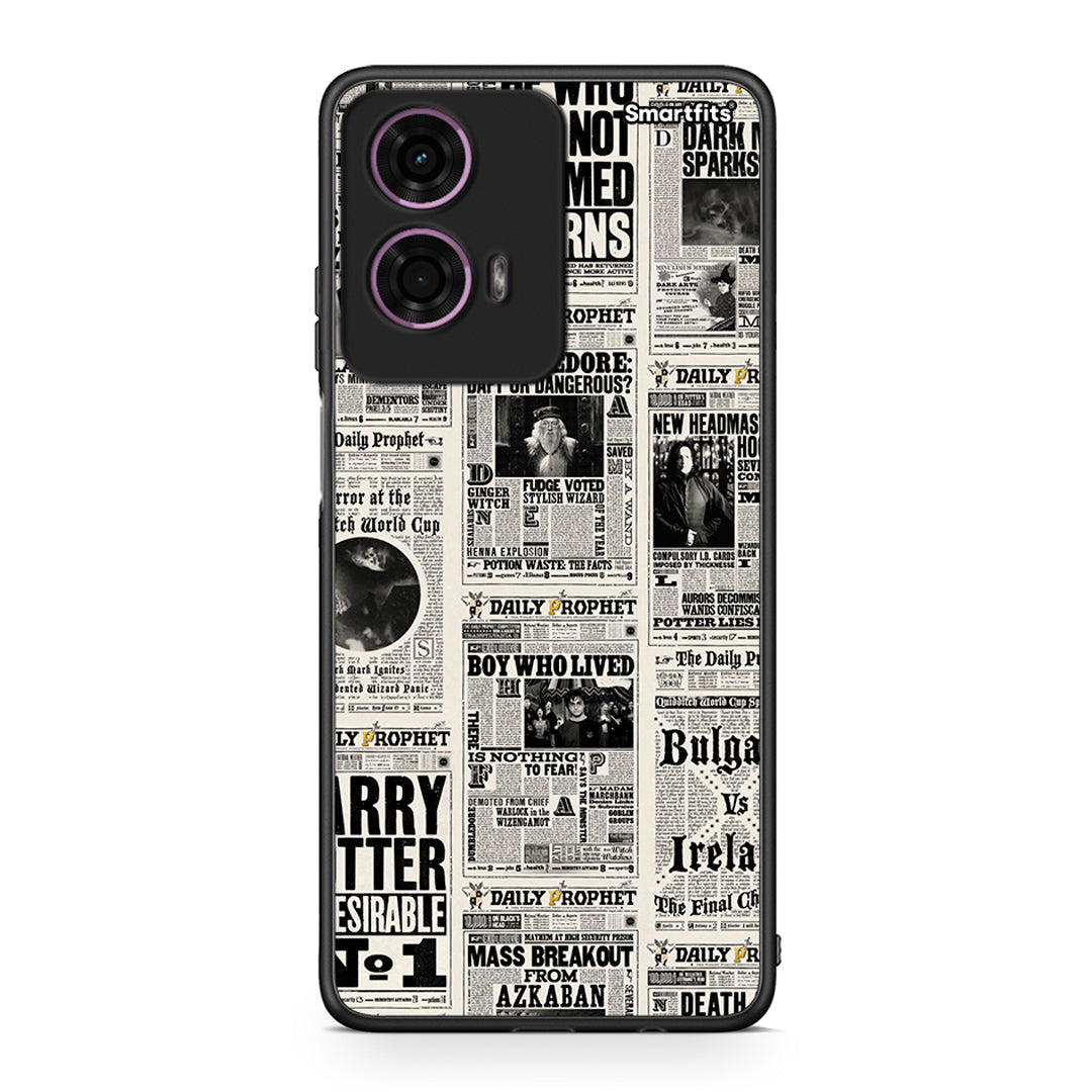 Motorola G24 Harry Paper θήκη από τη Smartfits με σχέδιο στο πίσω μέρος και μαύρο περίβλημα | Smartphone case with colorful back and black bezels by Smartfits