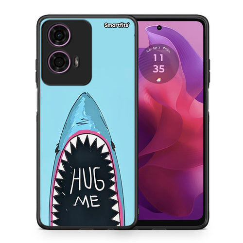 Θήκη Motorola G24 Hug Me από τη Smartfits με σχέδιο στο πίσω μέρος και μαύρο περίβλημα | Motorola G24 Hug Me case with colorful back and black bezels