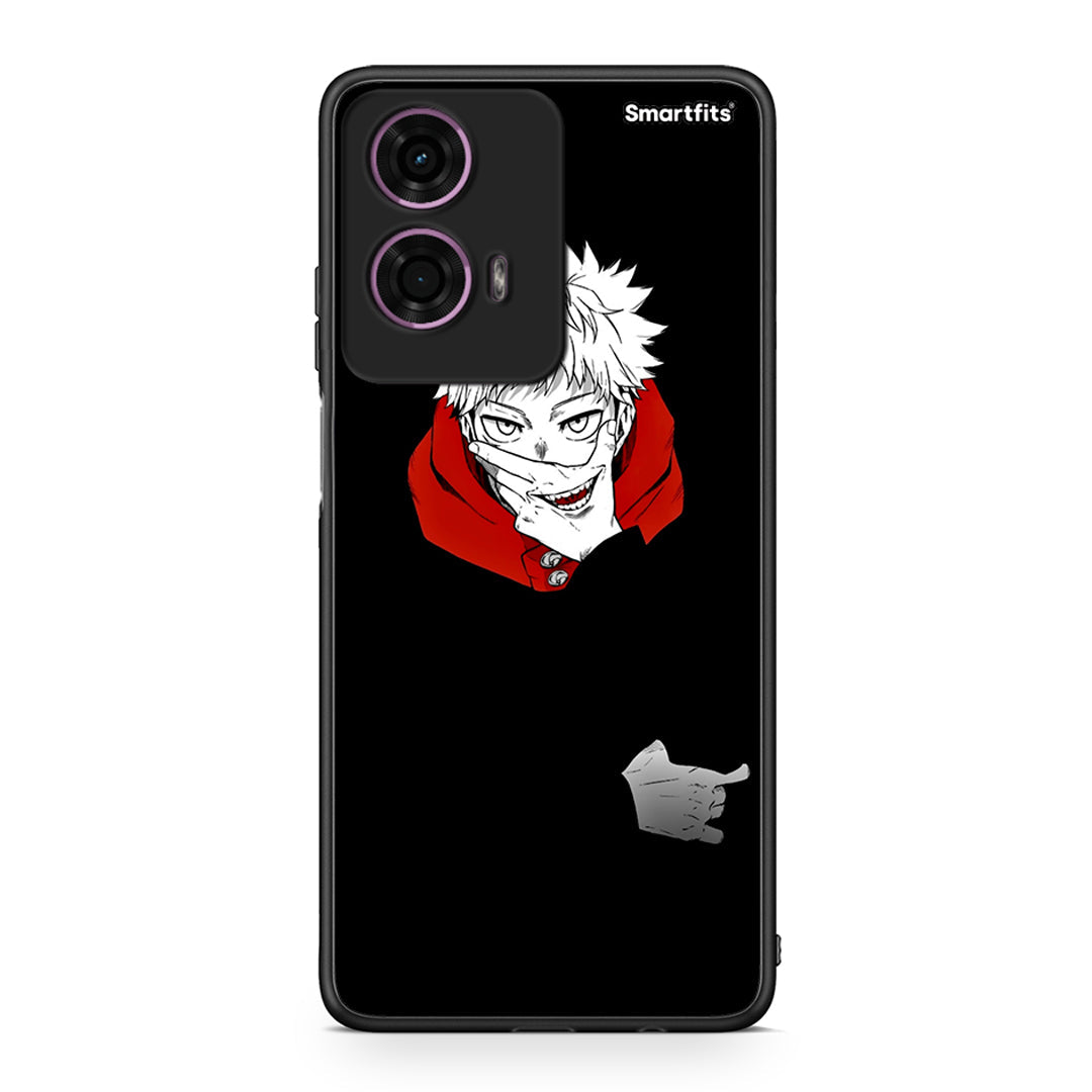 Motorola G24 Itadori Anime θήκη από τη Smartfits με σχέδιο στο πίσω μέρος και μαύρο περίβλημα | Smartphone case with colorful back and black bezels by Smartfits