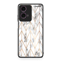 Thumbnail for 44 - Motorola G24 Gold Geometric Marble case, cover, bumper