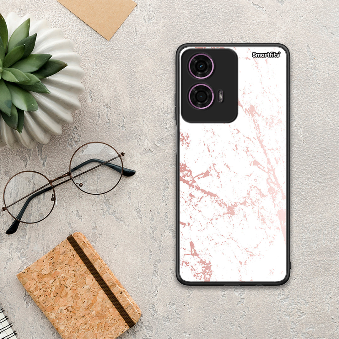 Marble Pink Splash - Motorola G24 θήκη