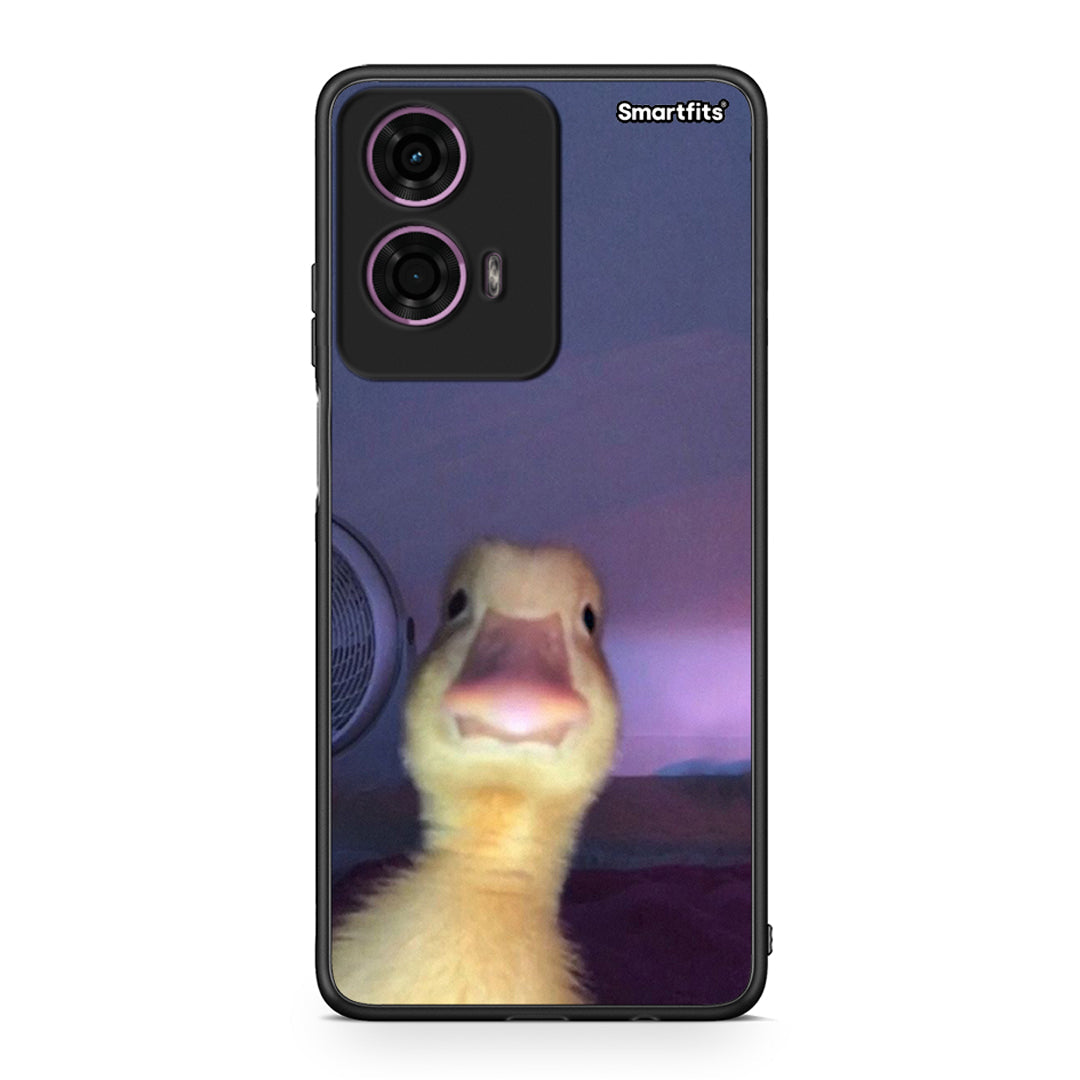 Motorola G24 Meme Duck θήκη από τη Smartfits με σχέδιο στο πίσω μέρος και μαύρο περίβλημα | Smartphone case with colorful back and black bezels by Smartfits