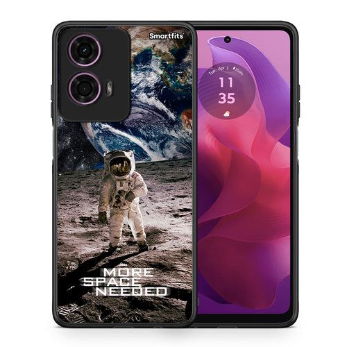 Θήκη Motorola G24 More Space από τη Smartfits με σχέδιο στο πίσω μέρος και μαύρο περίβλημα | Motorola G24 More Space case with colorful back and black bezels