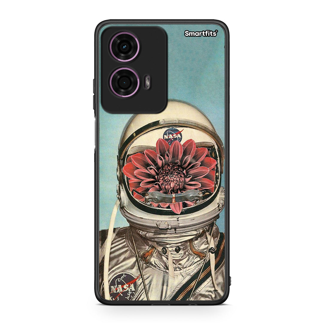 Motorola G24 Nasa Bloom θήκη από τη Smartfits με σχέδιο στο πίσω μέρος και μαύρο περίβλημα | Smartphone case with colorful back and black bezels by Smartfits