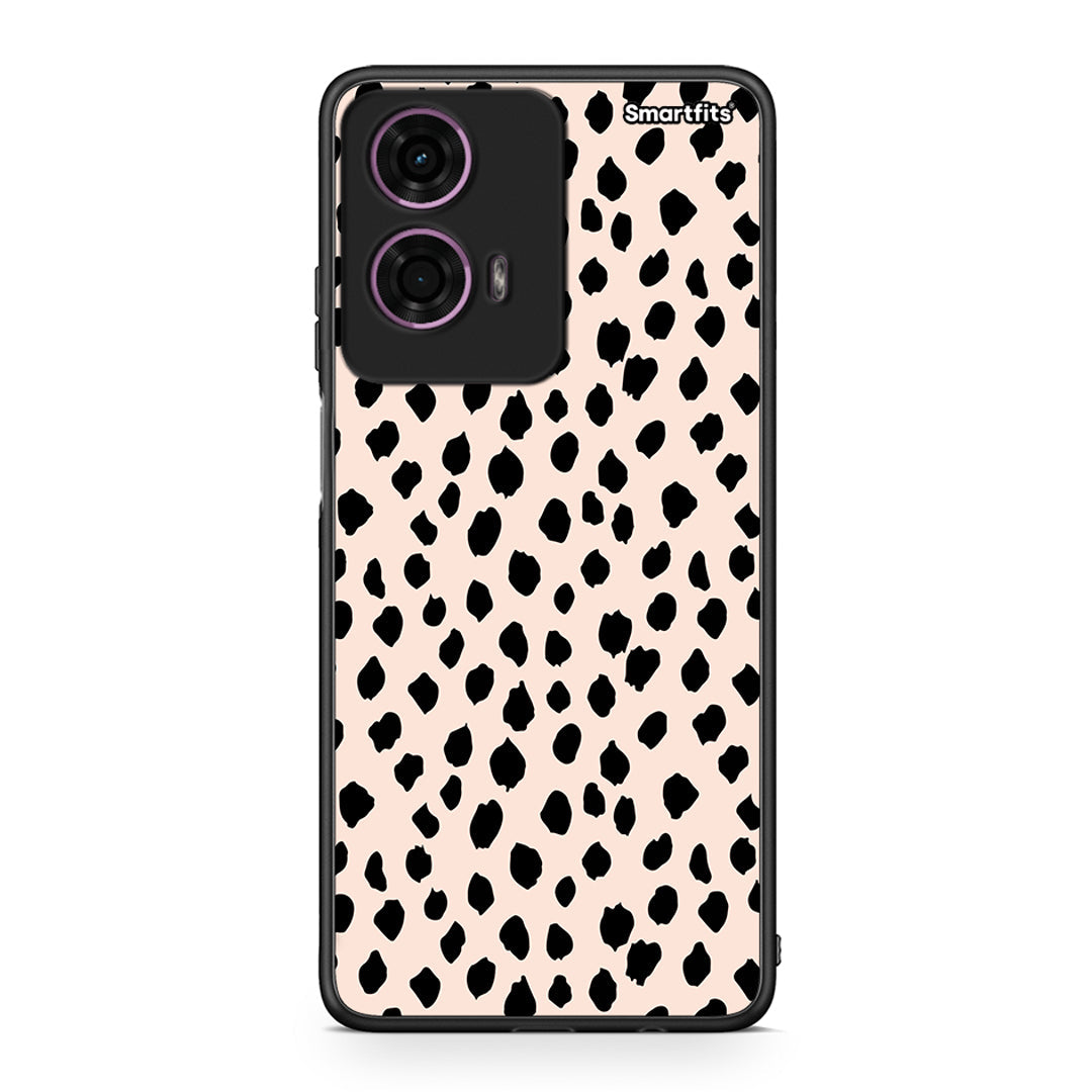 Motorola G24 New Polka Dots θήκη από τη Smartfits με σχέδιο στο πίσω μέρος και μαύρο περίβλημα | Smartphone case with colorful back and black bezels by Smartfits