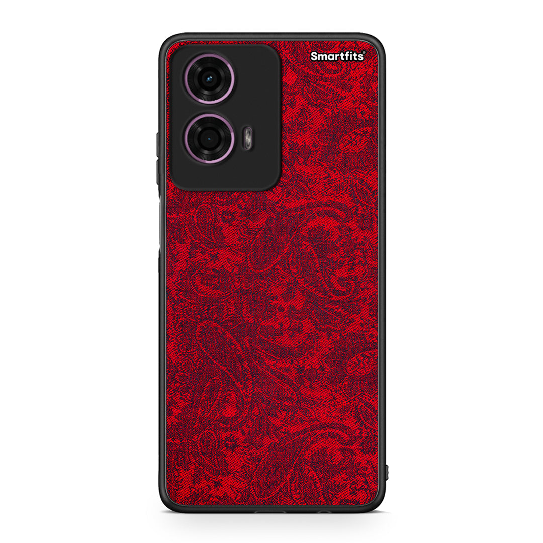 Motorola G24 Paisley Cashmere θήκη από τη Smartfits με σχέδιο στο πίσω μέρος και μαύρο περίβλημα | Smartphone case with colorful back and black bezels by Smartfits