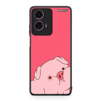 Thumbnail for Motorola G24 Pig Love 1 Θήκη Αγίου Βαλεντίνου από τη Smartfits με σχέδιο στο πίσω μέρος και μαύρο περίβλημα | Smartphone case with colorful back and black bezels by Smartfits