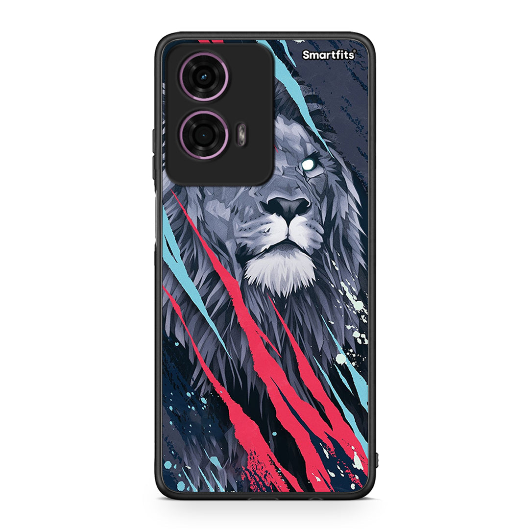 4 - Motorola G24 Lion Designer PopArt case, cover, bumper