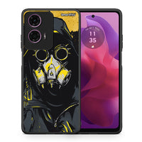 Thumbnail for Θήκη Motorola G24 Mask PopArt από τη Smartfits με σχέδιο στο πίσω μέρος και μαύρο περίβλημα | Motorola G24 Mask PopArt case with colorful back and black bezels