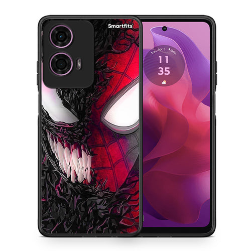 Θήκη Motorola G24 SpiderVenom PopArt από τη Smartfits με σχέδιο στο πίσω μέρος και μαύρο περίβλημα | Motorola G24 SpiderVenom PopArt case with colorful back and black bezels