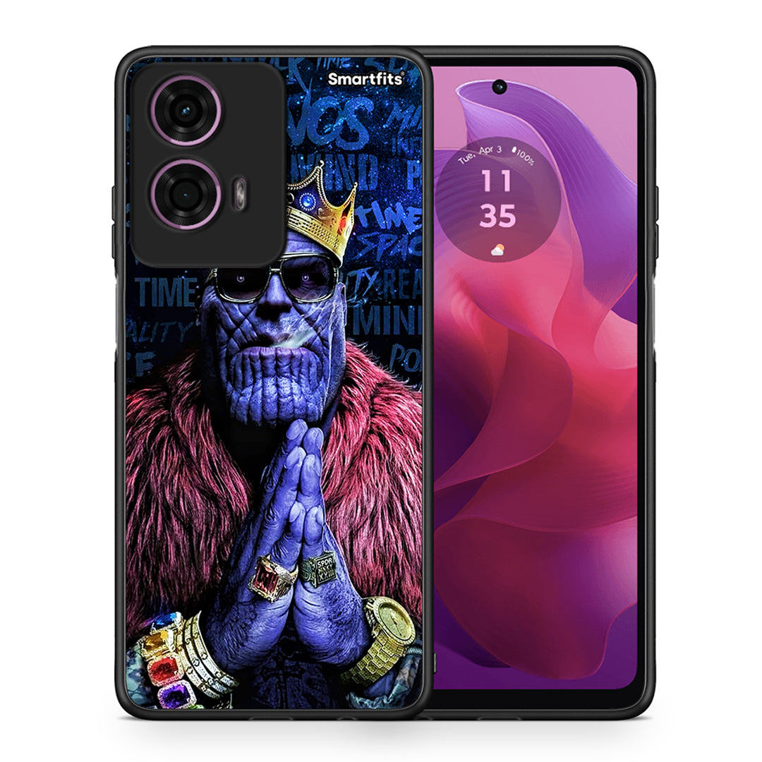 Θήκη Motorola G24 Thanos PopArt από τη Smartfits με σχέδιο στο πίσω μέρος και μαύρο περίβλημα | Motorola G24 Thanos PopArt case with colorful back and black bezels