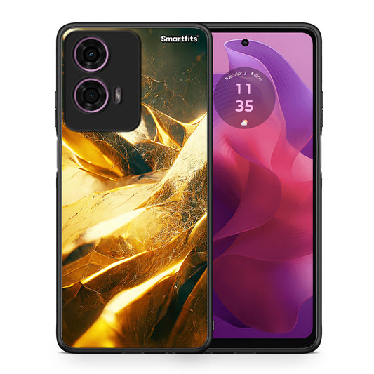 Θήκη Motorola G24 Real Gold από τη Smartfits με σχέδιο στο πίσω μέρος και μαύρο περίβλημα | Motorola G24 Real Gold case with colorful back and black bezels