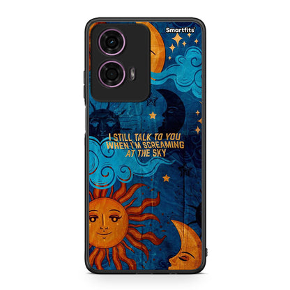 Motorola G24 Screaming Sky θήκη από τη Smartfits με σχέδιο στο πίσω μέρος και μαύρο περίβλημα | Smartphone case with colorful back and black bezels by Smartfits