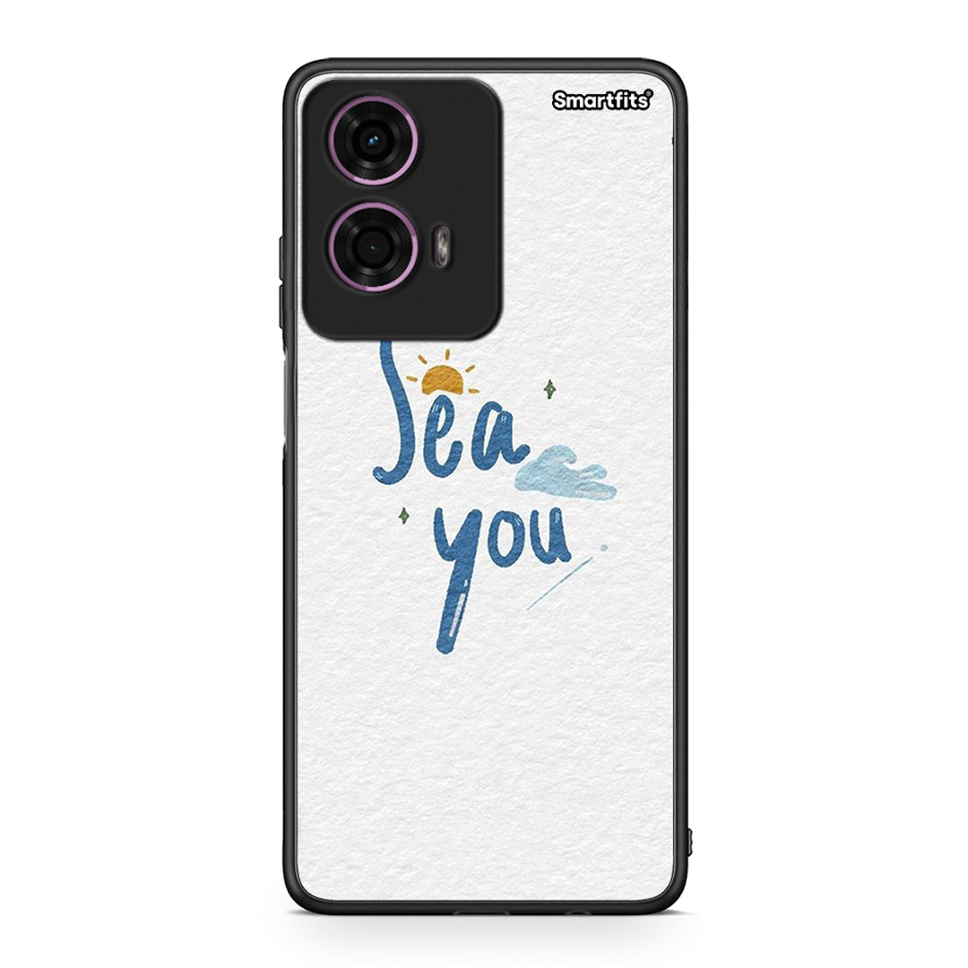 Motorola G24 Sea You Θήκη από τη Smartfits με σχέδιο στο πίσω μέρος και μαύρο περίβλημα | Smartphone case with colorful back and black bezels by Smartfits