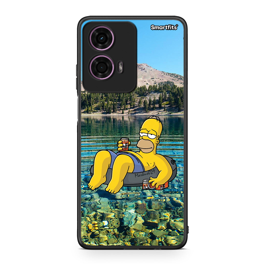 Motorola G24 Summer Happiness Θήκη από τη Smartfits με σχέδιο στο πίσω μέρος και μαύρο περίβλημα | Smartphone case with colorful back and black bezels by Smartfits