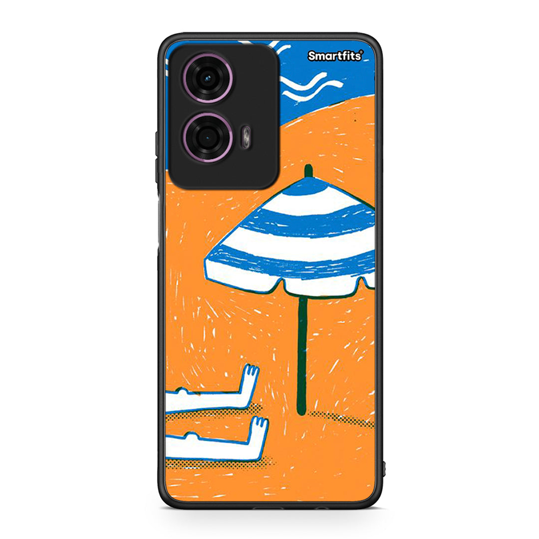 Motorola G24 Summering Θήκη από τη Smartfits με σχέδιο στο πίσω μέρος και μαύρο περίβλημα | Smartphone case with colorful back and black bezels by Smartfits