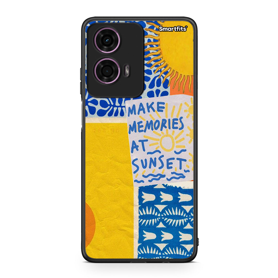 Motorola G24 Sunset Memories Θήκη από τη Smartfits με σχέδιο στο πίσω μέρος και μαύρο περίβλημα | Smartphone case with colorful back and black bezels by Smartfits