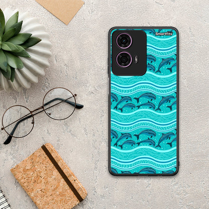 Swimming Dolphins - Motorola G24 θήκη