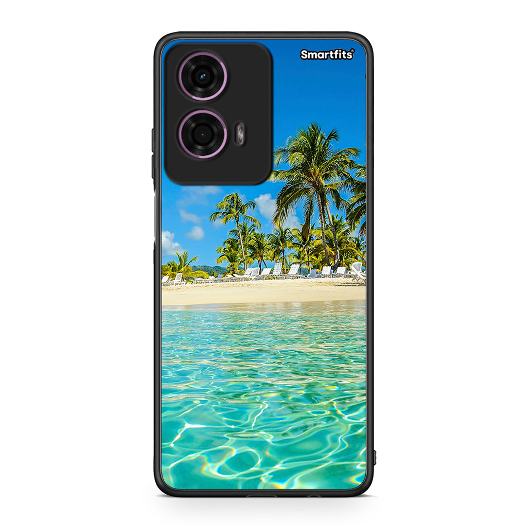 Motorola G24 Tropical Vibes Θήκη από τη Smartfits με σχέδιο στο πίσω μέρος και μαύρο περίβλημα | Smartphone case with colorful back and black bezels by Smartfits