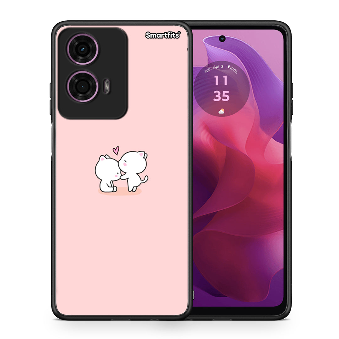 Θήκη Motorola G24 Love Valentine από τη Smartfits με σχέδιο στο πίσω μέρος και μαύρο περίβλημα | Motorola G24 Love Valentine case with colorful back and black bezels