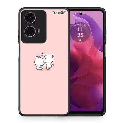 Θήκη Motorola G24 Love Valentine από τη Smartfits με σχέδιο στο πίσω μέρος και μαύρο περίβλημα | Motorola G24 Love Valentine case with colorful back and black bezels