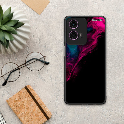 Watercolor Pink Black - Motorola G24 θήκη