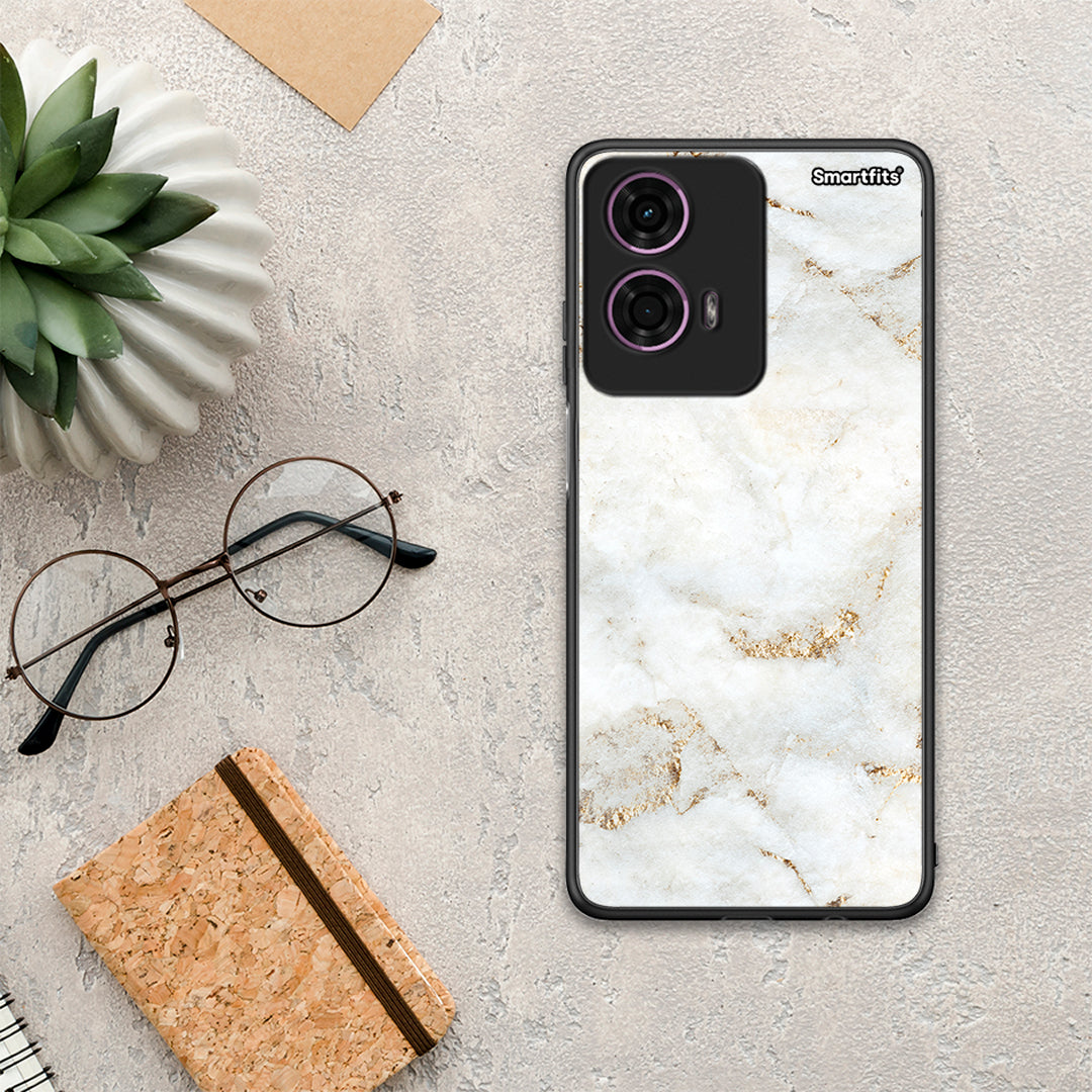 White Gold Marble - Motorola G24 θήκη